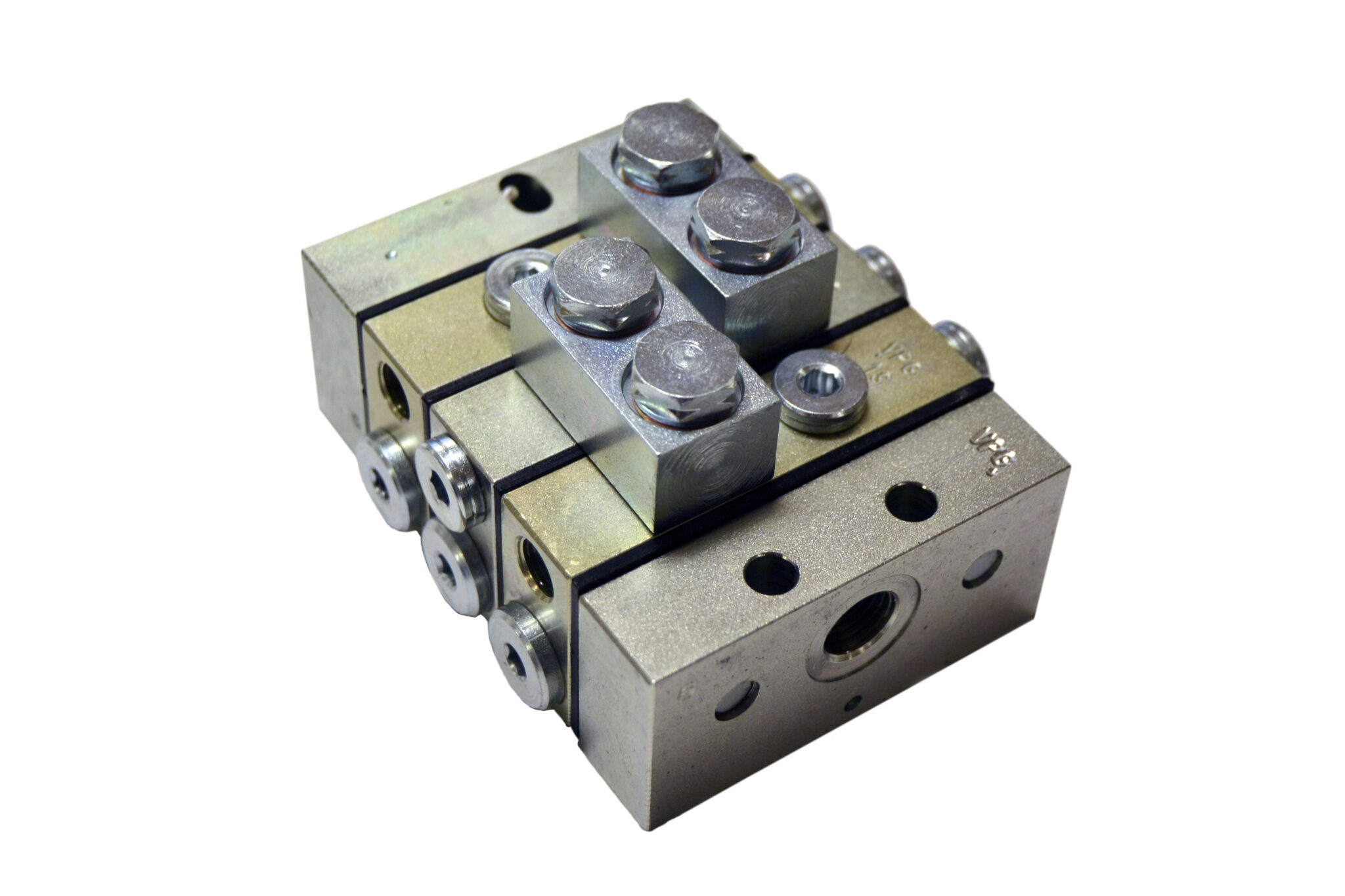 Inlet and outlet connections for progressive distributors type PFM